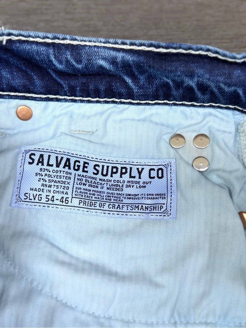 Salvage Supply Company Havoc Straight Slim Jeans 32x32 - Picture 8 of 12